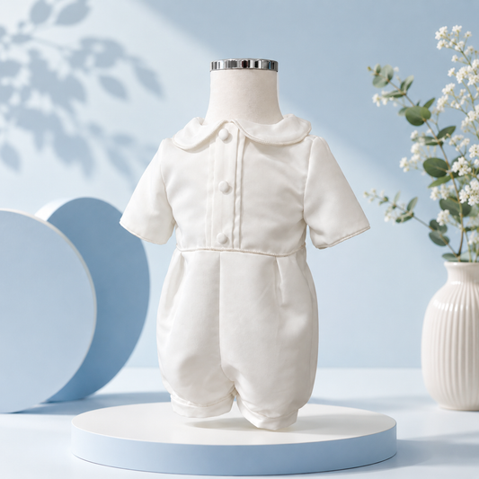 Marcus Christening Gown Set with Bonnet & Shoes